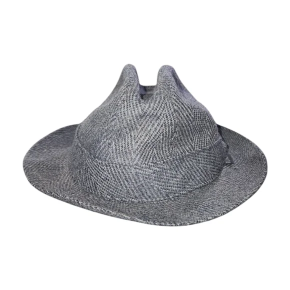 Biltmore Tweed Wool Blend Englishman Country City Boho Chevron Fedora Hat Men's - Picture 2 of 11